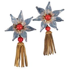 Rousselet Earrings with Glass Paste