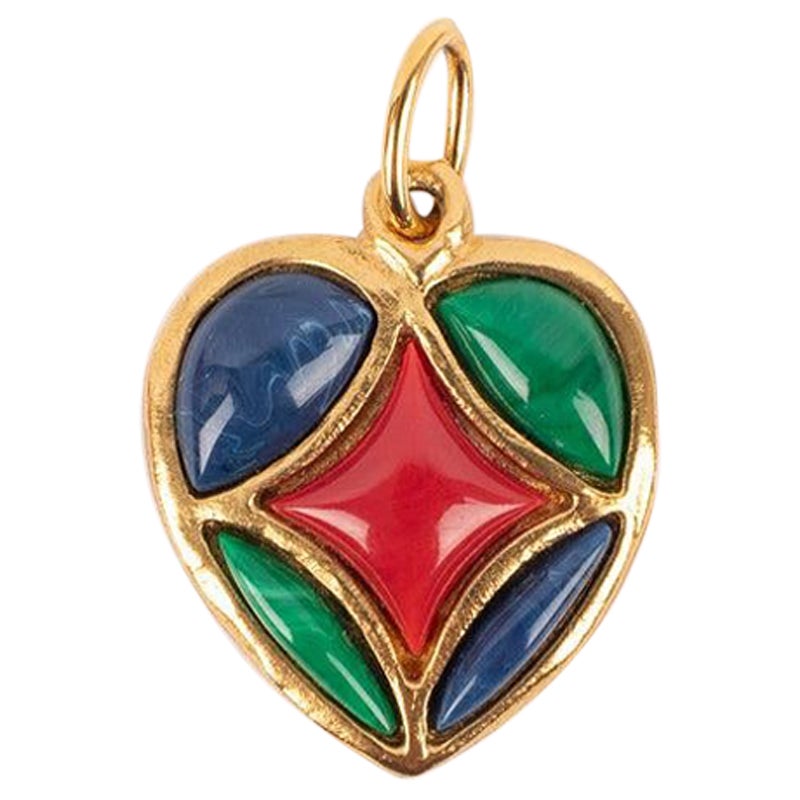Yves Saint Laurent Pendant in Golden Metal