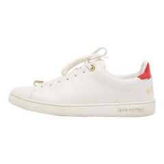 Louis Vuitton White Leather Frontrow Sneakers Size 40