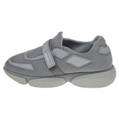 Prada Grey Mesh Cloudbust Low Top Sneakers Size 39.5