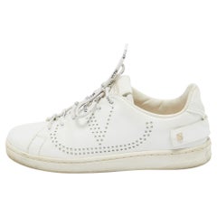 Valentino White Leather Backnet Sneakers Size 36.5