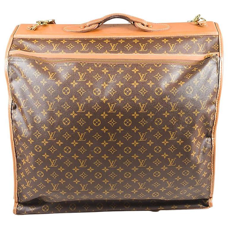 Vintage Louis Vuitton The French Luggage Company Coated Canvas LV Garment  Bag For Sale at 1stDibs