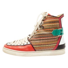 Christian Louboutin Multicolor Leather High Top Sneakers 43