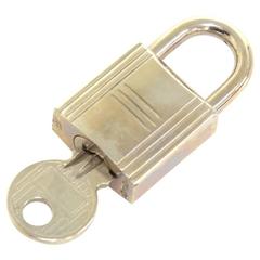 Hermes Silver Cadena Padlock and Key