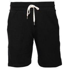 John Elliott Black Cotton Drawstring Waist Detail Shorts M