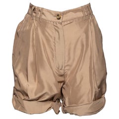 Dolce & Gabbana Beige Silk Shorts M