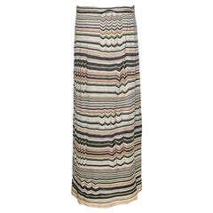 M Missoni Jupe en maille perforée à rayures multicolores L.