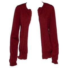Chaqueta abierta Bottega Veneta de cachemira y seda roja M