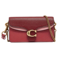 Coach pochette à chaîne Tabby en cuir tricolore