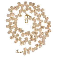 AJD 27 Inch Peachy Pearl Necklace