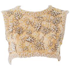 Victoria Royal Ltd. Beaded Crop Top, 1960s