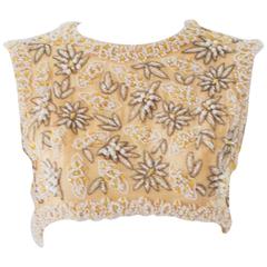 Vintage Victoria Royal Ltd. Beaded Crop Top, 1960s 