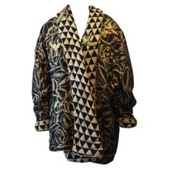 Manteau Yamamoto en or multicolore