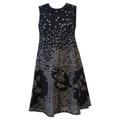 Christian Dior blue multicoloured perforated dress