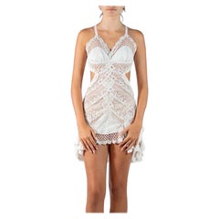 Morphew Atelier Organic Cotton Antique Lace Mini Dress