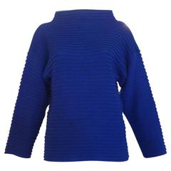 1970s Mary Quant Cobalt Blue Sweater (s)