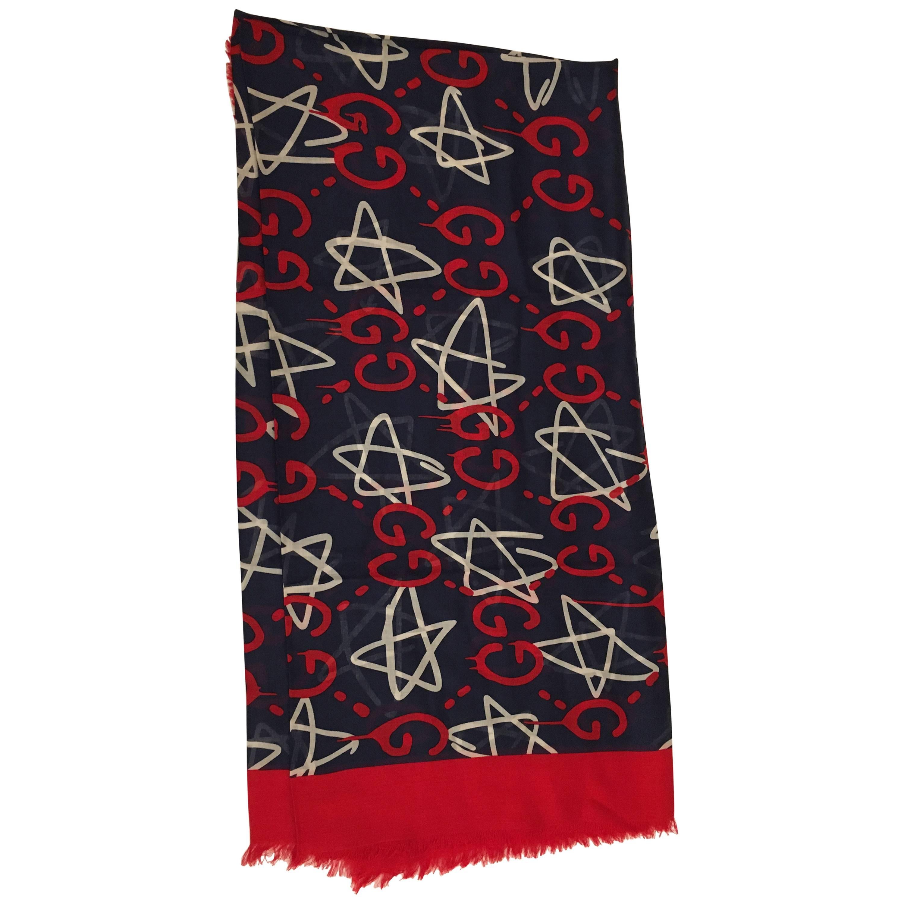Gucci Ghost Shawl, Red