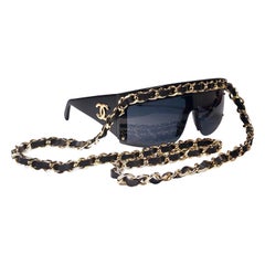 Chanel Vintage Gold Hardware Fall / Winter  1992 Sunglasses Made In Italy