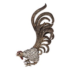 Nettie Rosenstein Sterling Pave Rooster