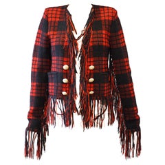 Pierre Balmain wool tartan jacket
