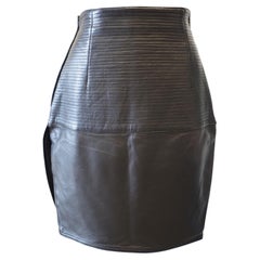 Gonna in pelle nera Gianni Versace