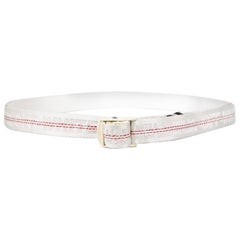 Cintura con logo industriale bianca di Off-White