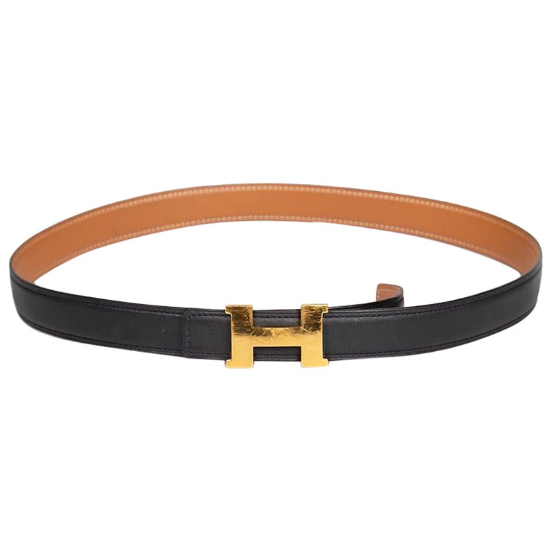 Hermès 2019 Mini Constance H Reversible Leather Belt