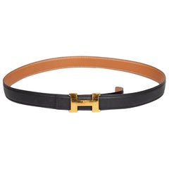 Hermès 2019 Mini Constance H Reversible Leather Belt