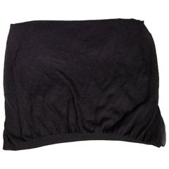 Yohji Yamamoto Black Ruched Accent Scarf