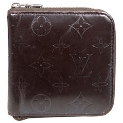 Louis Vuitton 2003 Brown Leather Monogram Zippy Wallet