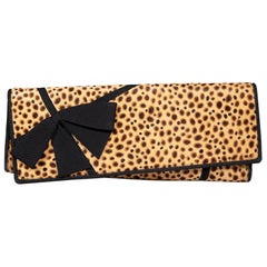 Christian Louboutin Brown Ponyhair Leopard Clutch