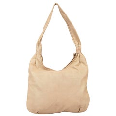 Bottega Veneta Vintage Beige Leather Hobo Shoulder Bag