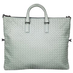 Bottega Veneta Mint Nappa Intrecciato Convertible Tote