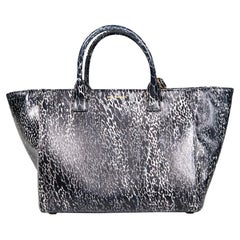 Lulu Guinness Abstract Pattern Leather Tote Bag