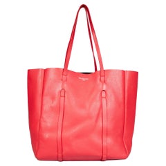 Balenciaga Red Calfskin Leather Everyday Tote Bag