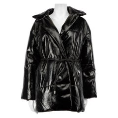 Proenza Schouler Proenza Schouler White Label Black Lacquered Puffer Coat Size S