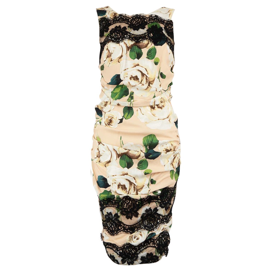 Dolce & Gabbana - Vestito senza maniche con stampa floreale - taglia L. in vendita