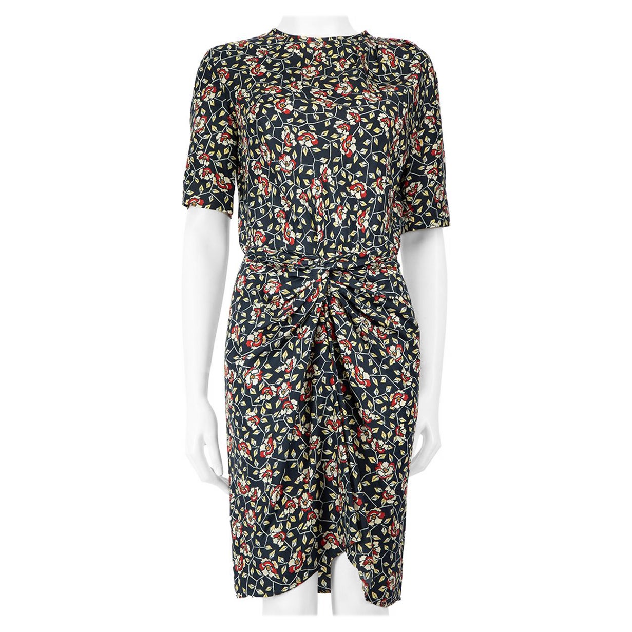 Isabel Marant Floral Print Knot Front Dress Size S For Sale