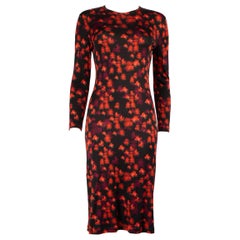 Givenchy Knielanges Kleid mit Blumendruckmuster, Größe M