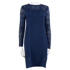 Missoni Blue Knit Long Sleeve Dress Size XS
