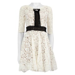The Kooples White Floral Lace Mini Dress Size S