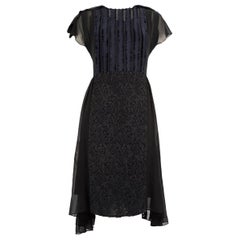 3.1 Phillip Lim Black Patterned Round Neck Dress Size XS