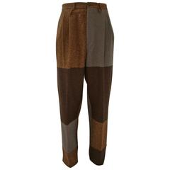 Gianfranco Ferre Color Block Wool Pants