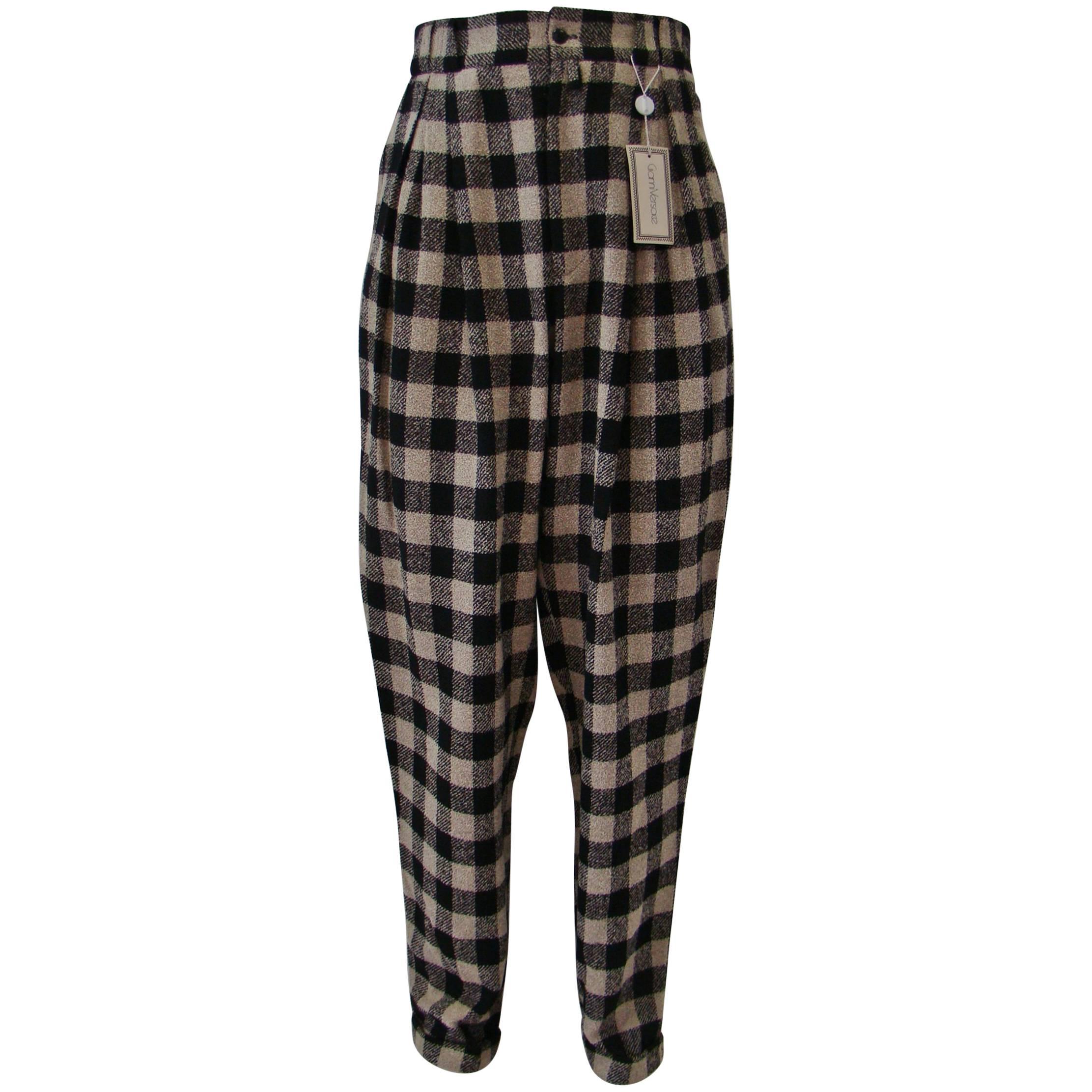 Gianni Versace Checked Pants Fall/Winter 1992 For Sale