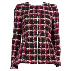 Chaqueta de tweed con estampado de cuadros Badgley Mischka Talla S