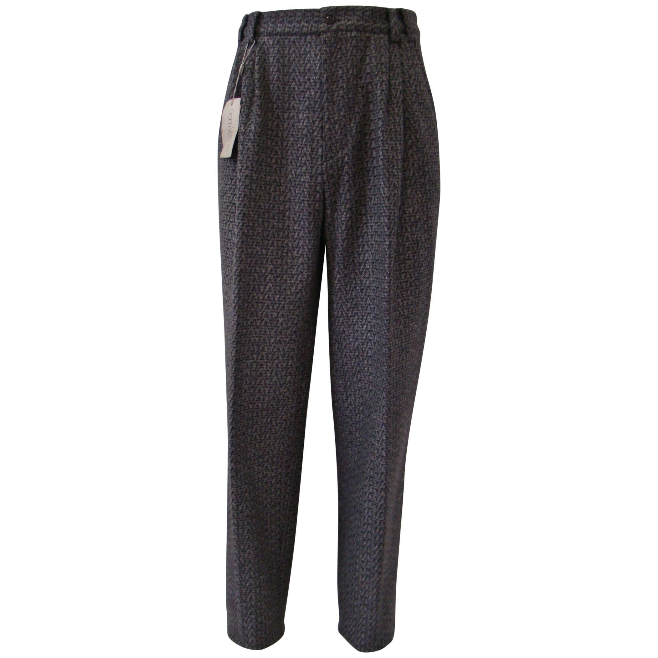 Early Gianni Versace Grey Wool Pants Fall/Winter 1986 For Sale