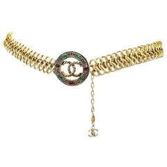 1980s Vintage Chanel Gripoix Chain Belt, Necklace Very Rare