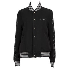 Off-White A/W18 Veste d'été en laine noire ligne 3D, taille M