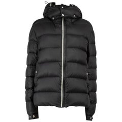 Used Moncler Black Puffer Quilted Down Jacket Size L