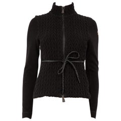 Used Moncler Black Fitted Zipped Jacket Size XL